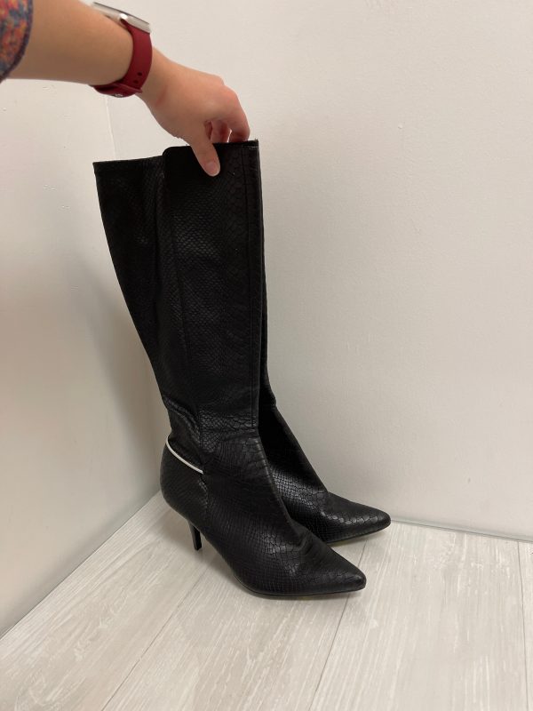 Boots Mid-calf Heels By Calvin Klein In Black, Size: 8.5 Cheap