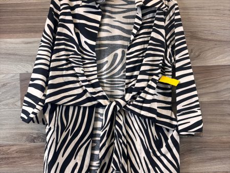 Blazer By Clothes Mentor In Zebra Print, Size: L For Sale