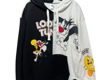 Looney Tunes Hoodie In Black & Cream, Size: Xxl on Sale