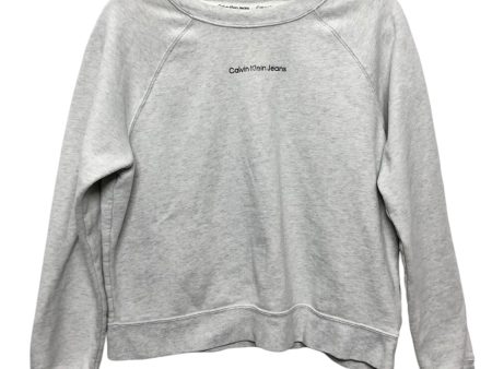 Sweatshirt Crewneck By Calvin Klein In Grey, Size: L Hot on Sale