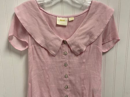 Blouse Short Sleeve By Maeve In Pink, Size: Xs Sale