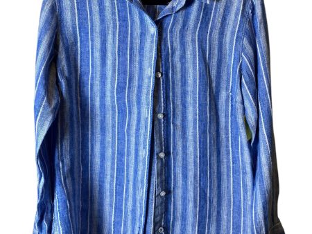 Blouse Long Sleeve By Tommy Bahama In Striped Pattern, Size: M Online Hot Sale