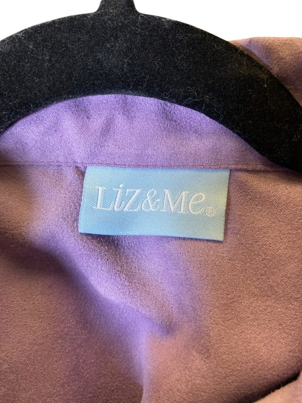 Blouse Long Sleeve By Liz And Me In Purple, Size: 3x Fashion