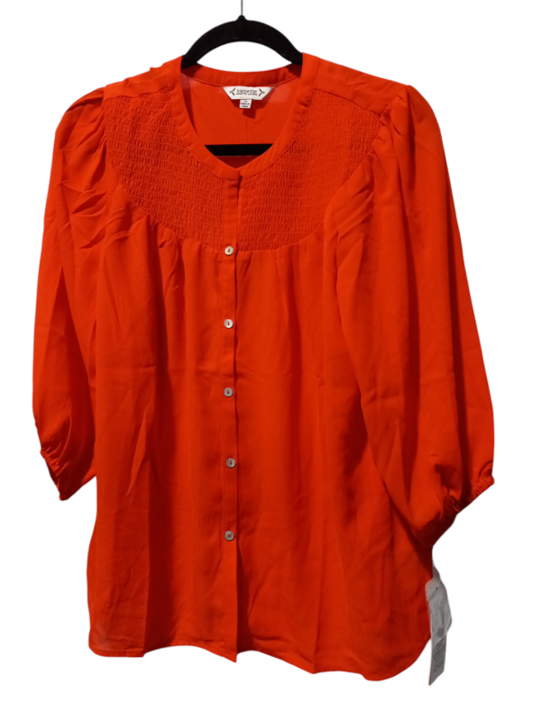 Blouse Long Sleeve By Nanette By Nanette Lepore In Orange, Size: M Supply