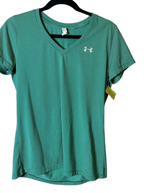 Athletic Top Short Sleeve By Under Armour In Green, Size: M Sale