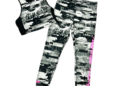 Athletic Pants 2pc By Betsey Johnson In Black & White, Size: L For Cheap