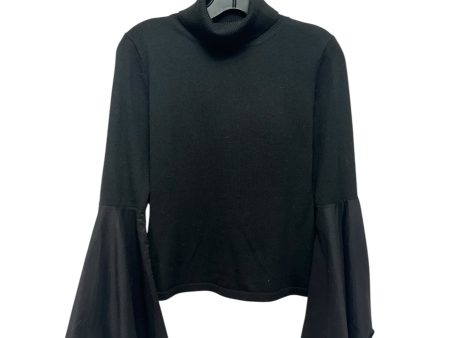 Turtleneck Flare Sleeve Sweater By Lucy Paris In Black, Size: Xs on Sale