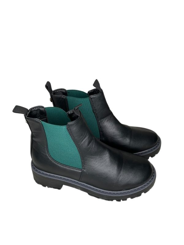 Boots Combat By Clothes Mentor In Black & Green, Size: 8 For Discount