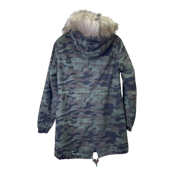 Coat Parka By Lucky Brand In Camouflage Print, Size:Xs Discount