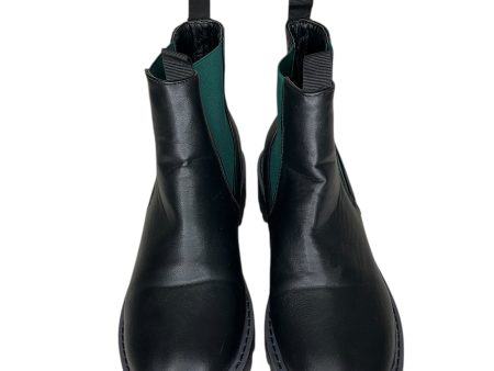 Boots Combat By Clothes Mentor In Black & Green, Size: 8 For Discount