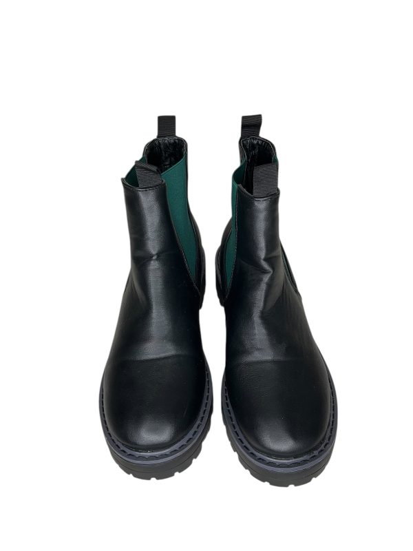 Boots Combat By Clothes Mentor In Black & Green, Size: 8 For Discount