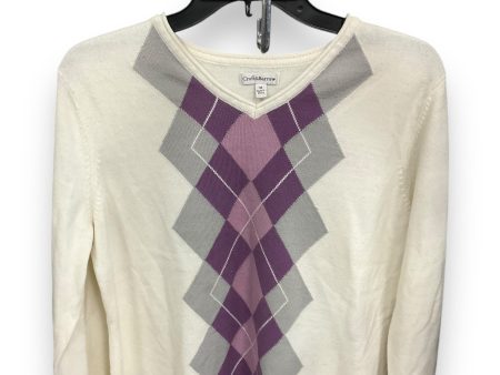 Sweater By Croft And Barrow In Purple & White, Size: M Cheap