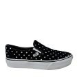 Classic Slip-On Suede  Polka Dot  Sneakers By Vans In Black & White, Size: 9.5 Hot on Sale