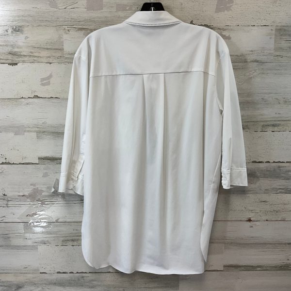 Blouse 3 4 Sleeve By Lysse In White, Size: L For Discount