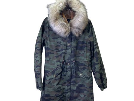 Coat Parka By Lucky Brand In Camouflage Print, Size:Xs Discount