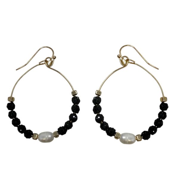 Beaded Drop Earrings Featuring Faux Pearl Accents By Unbranded Online Sale