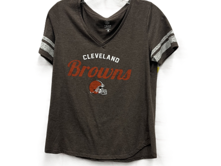 Athletic Top Short Sleeve By Nfl In Brown, Size: M Discount