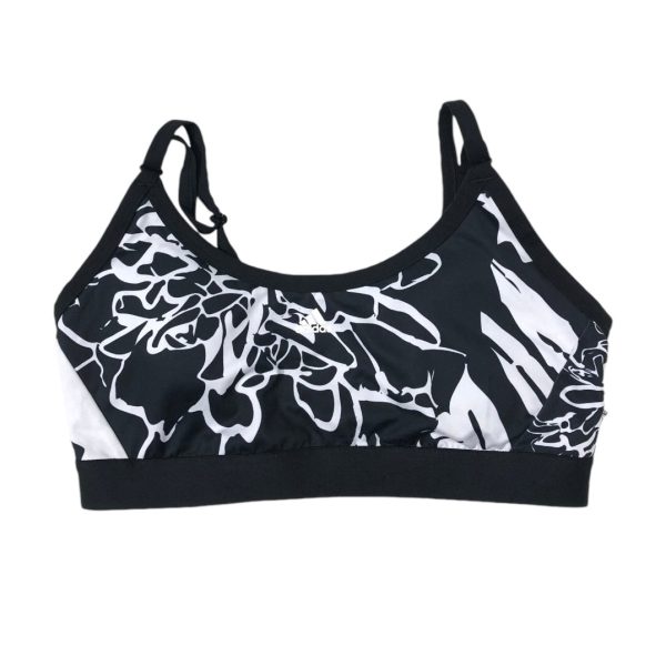 Athletic Bra By Adidas In Black & White, Size: Xl Online