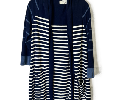 Cardigan By Molly + Isadora In Navy, Size: 1x For Cheap