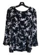 Blouse Long Sleeve By Karl Lagerfeld In Floral Print, Size: Xl Cheap