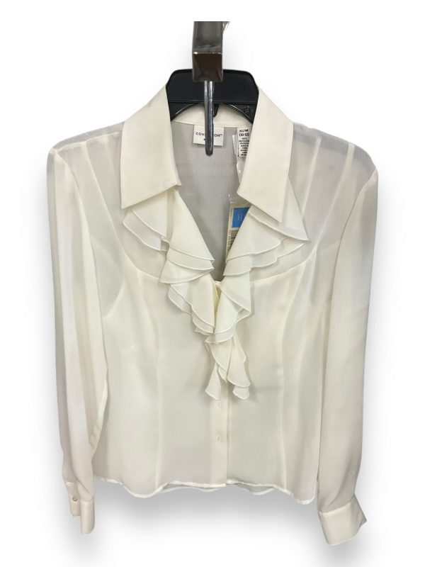 Blouse Long Sleeve By Covington In Ivory, Size: M For Sale