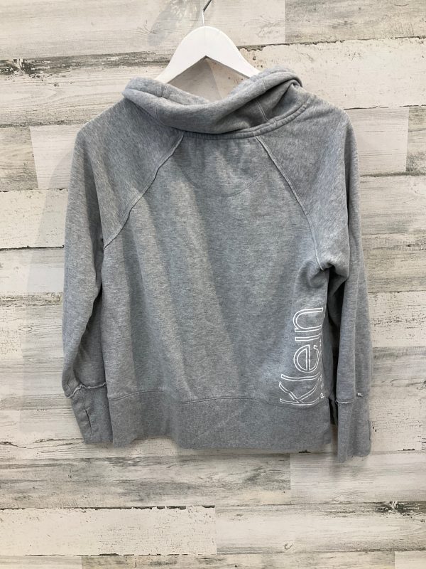 Athletic Sweatshirt Collar By Calvin Klein Performance In Grey, Size: M Discount