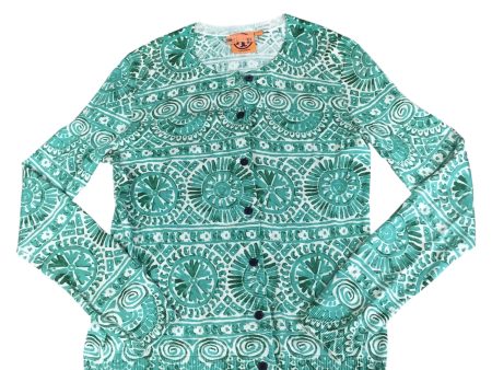 Cardigan By Tory Burch In Teal, Size: Xs Online now