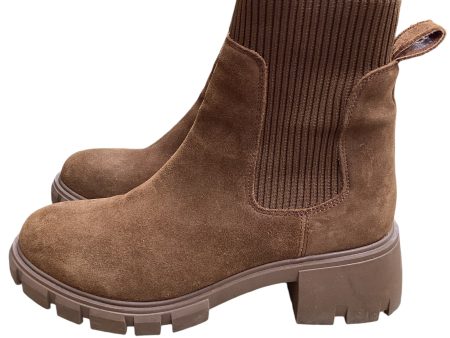 Boots Ankle Heels By Steve Madden In Brown, Size: 9.5 on Sale