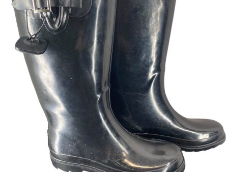 Boots Rain By Clothes Mentor In Black, Size: 9 For Cheap