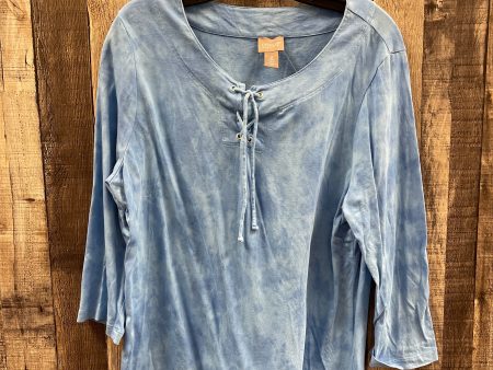 Top 3 4 Sleeve By Chicos In Blue, Size: L Online Hot Sale