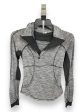 Athletic Top Long Sleeve Collar By Lululemon In Black & Grey, Size: Xs Discount