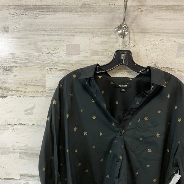 Blouse Long Sleeve By Madewell In Black, Size: Xl For Cheap