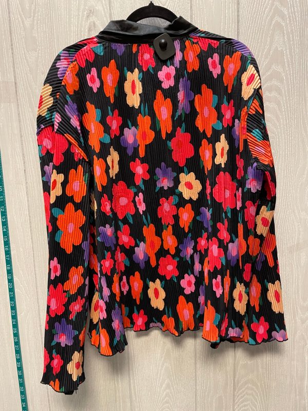 Blouse Long Sleeve By Clothes Mentor In Floral Print, Size: L Discount