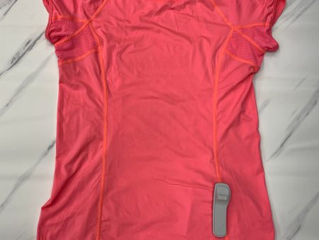 Athletic Top Short Sleeve By Lululemon In Orange, Size: 6 For Sale