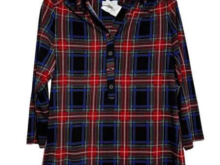 Top 3 4 Sleeve By Charter Club O In Plaid, Size: S Supply