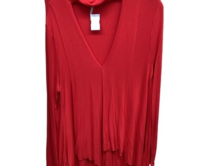 Tunic Long Sleeve By Free People In Red, Size: L For Discount