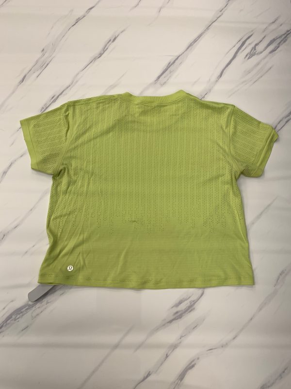 Athletic Top Short Sleeve By Lululemon In Green, Size: 8 For Discount