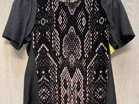 Blouse Short Sleeve By Rebecca Taylor In Black & Pink, Size: Xs Cheap