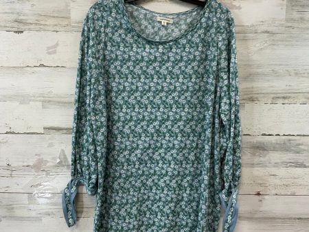 Top 3 4 Sleeve By Max Studio In Blue & Green, Size: 2x Online Sale