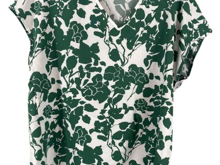 Blouse Short Sleeve By Clothes Mentor In Green, Size: M on Sale