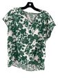 Blouse Short Sleeve By Clothes Mentor In Green, Size: M on Sale