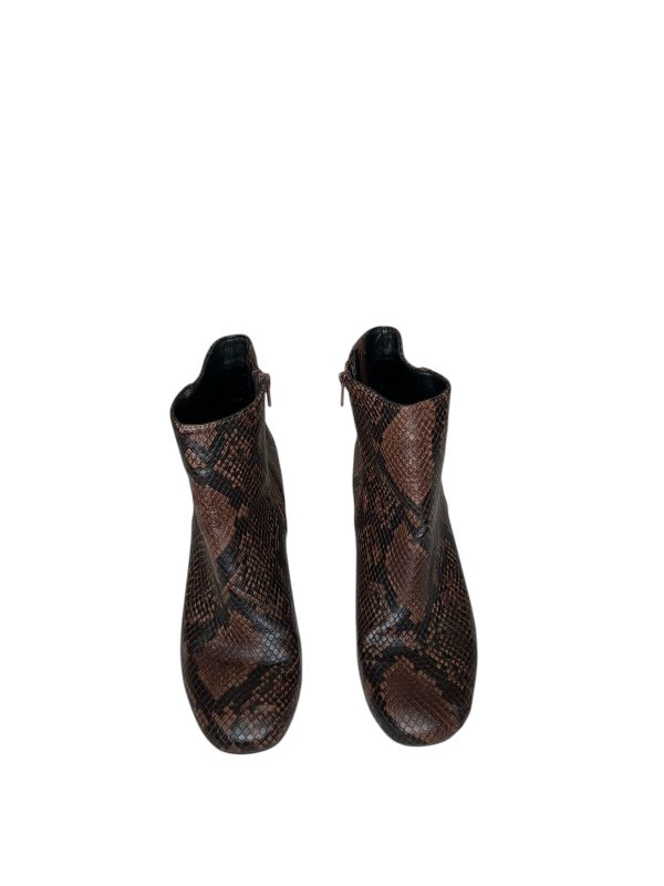 Boots Ankle Heels By A New Day In Snakeskin Print, Size: 9 Discount