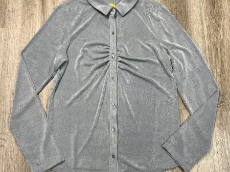 Blouse Long Sleeve By BECOOL In Grey, Size: L Online now