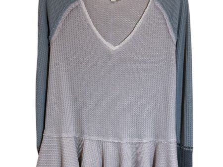 Tunic Long Sleeve By Listicle In Grey & Pink, Size: S For Sale