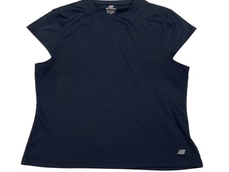 BLACK ATHLETIC TOP SS by NEW BALANCE Size:XL Online Sale