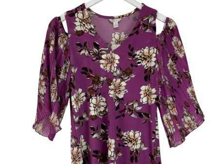 Top 3 4 Sleeve By Cato In Floral Print, Size: S Online Hot Sale