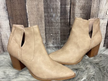 Boots Ankle Heels By Cme In Brown, Size: 9 Sale