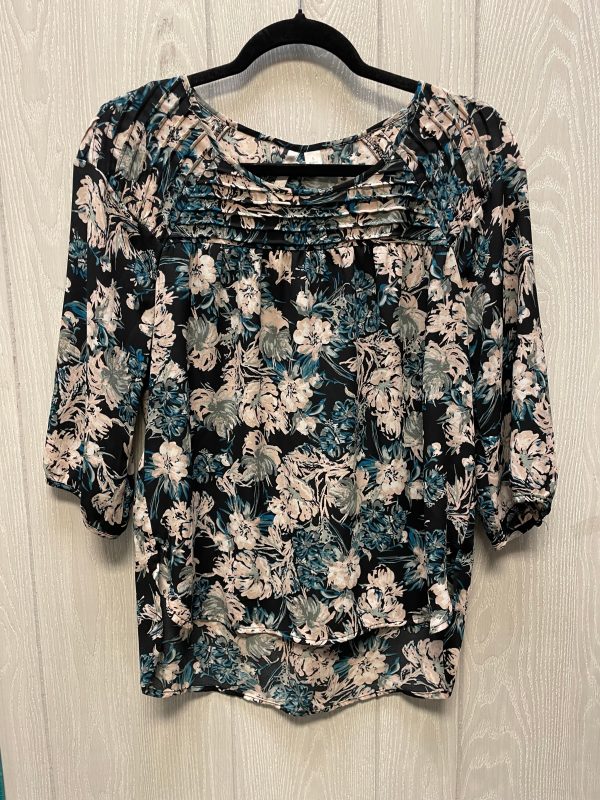 Blouse 3 4 Sleeve By Lc Lauren Conrad In Floral Print, Size: S Sale