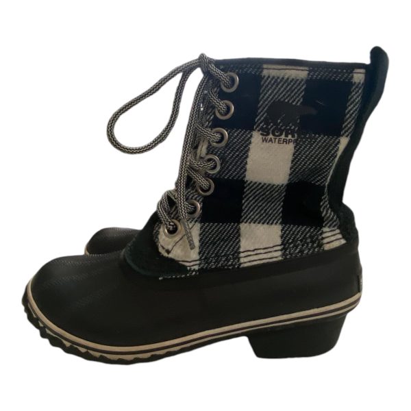 Boots Ankle Heels By Sorel In Black & White, Size: 6 Hot on Sale