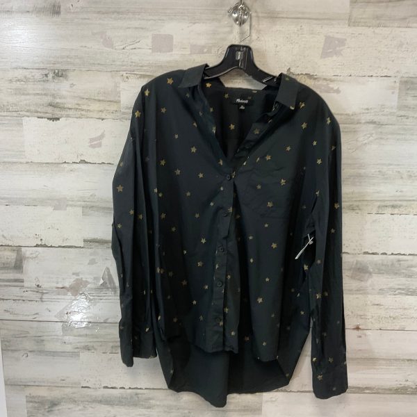 Blouse Long Sleeve By Madewell In Black, Size: Xl For Cheap